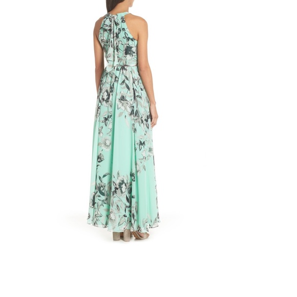 Belted Chiffon Halter Maxi Dress - Picture 5 of 6
